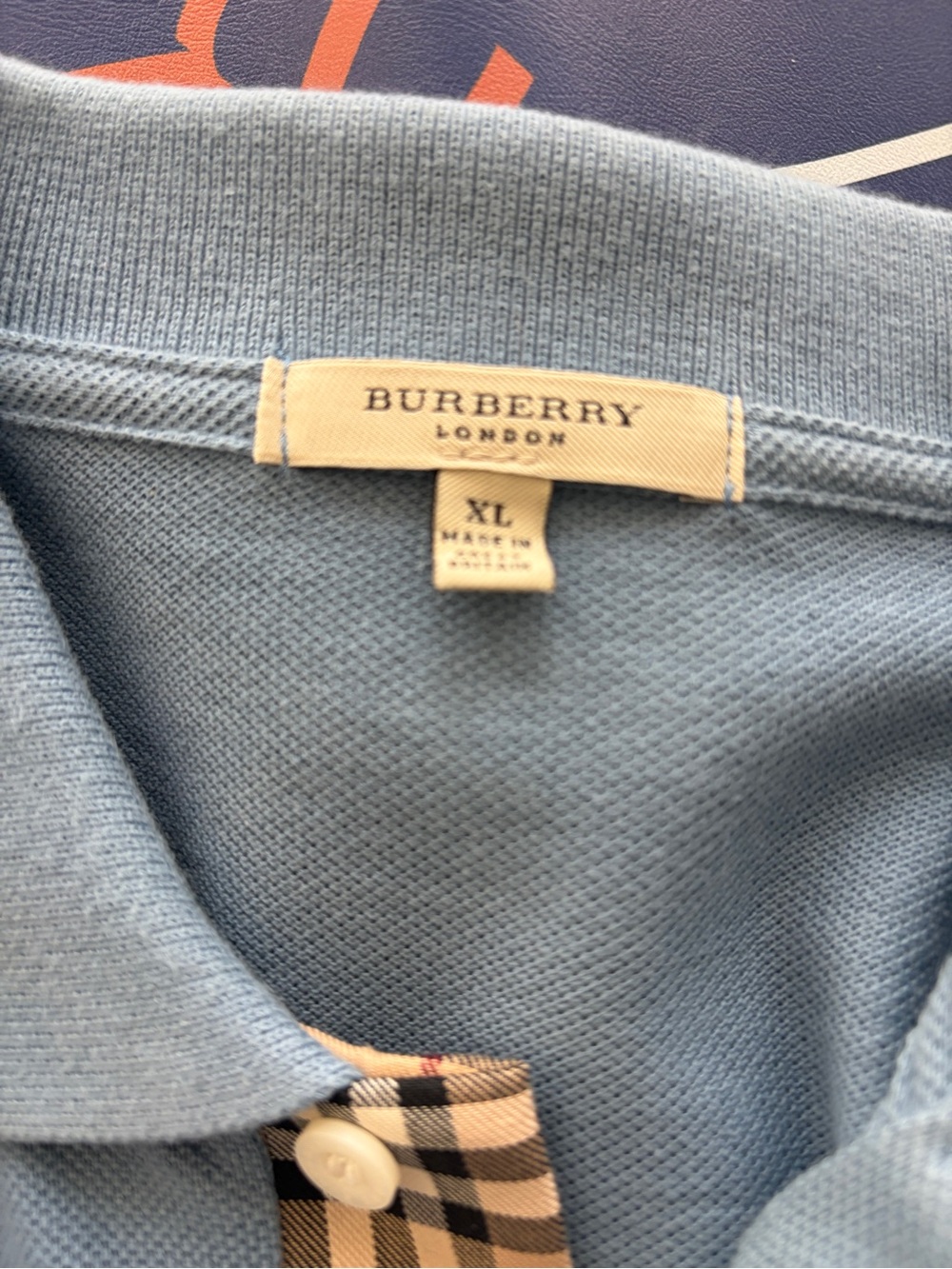 Burberry Light Blue Polo XL - Picture 2 of 4